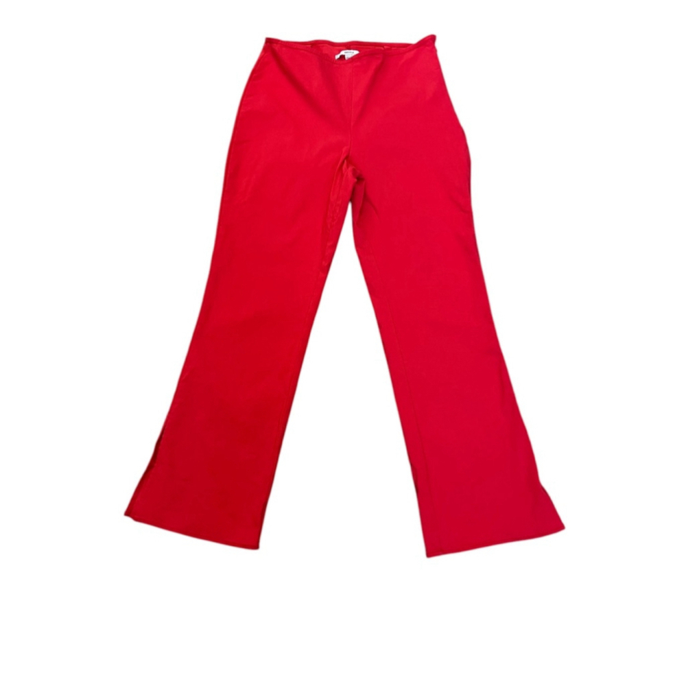 Kimchi Blue Red Wide Leg Pants High Rise Retro Y2K Statement Trousers 10 - Picture 3 of 11